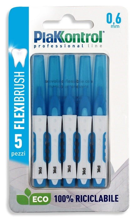 ideco plakkontrol scovolino interdentale flexi brush06 blister 5 pezzi plakkontrol ean 8019029001235
