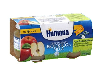 humana italia humana omogeneizzato mela bio 2 vasetti 100g humana ean 8031575961016