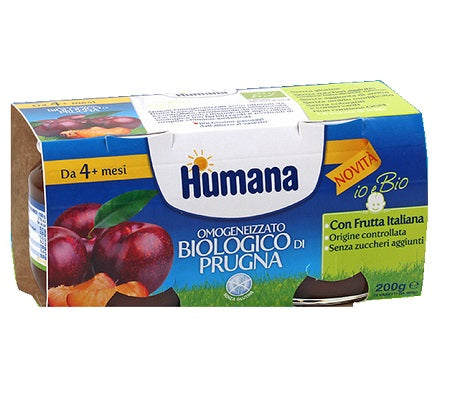humana italia humana omogeneizzato prugna bio 2 vasetti 100 g humana ean 8031575961054