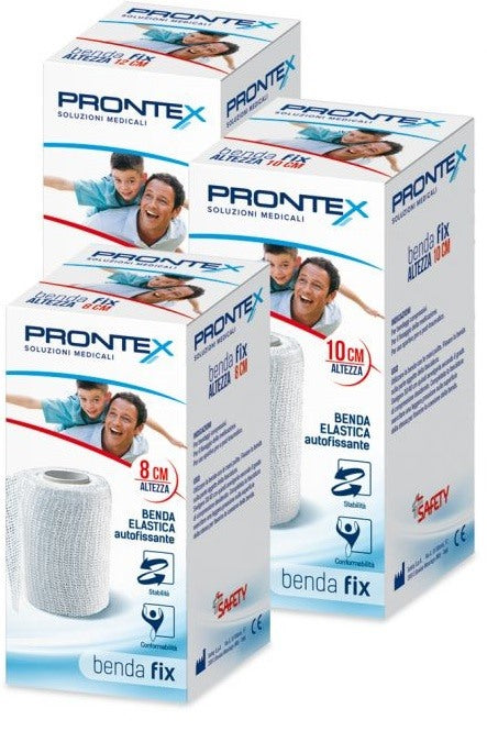 safety benda elastica prontex fix autofissante 12 cm di altezza per4 metri in estensione 1 pezzo prontex ean 8033140283714
