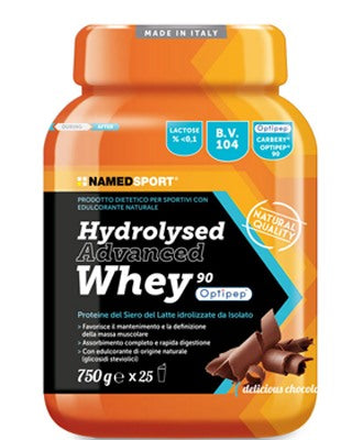 named sport hydrolysed advanced whey delicious chocolate barattolo polvere orale 750 g named ean 8054956340927