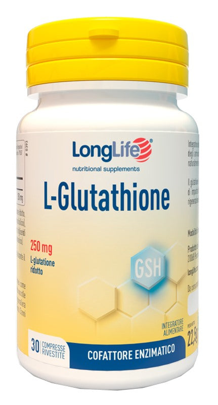 longlife longlife l glutathione 250 mg 30 compresse long life ean 8054521001253