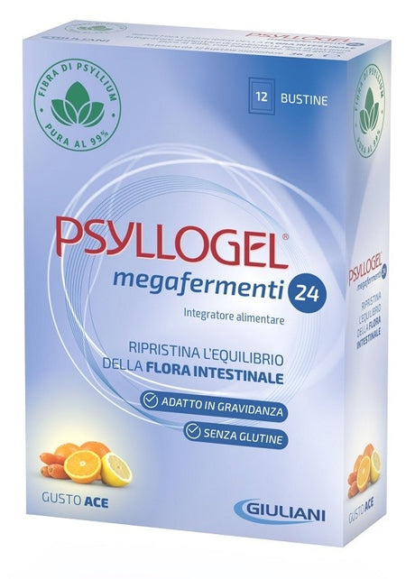 giuliani psyllogel megafermenti 24 ace 12 buste 3 g psyllogel