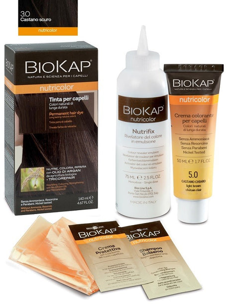 bios line biokap nutricolor 30 new castano scuro tinta tubo flacone biokap ean 8030243010544