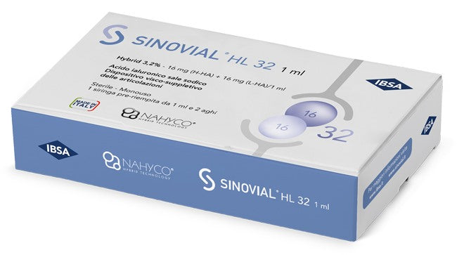 ibsa farmaceutici italia siringa intra articolare sinovial hl 32 acido ialuronico sale sodico 16mg h ha 16mg h la1ml ago 22 gauge ago 29 gauge sinovial ean 8033638951026