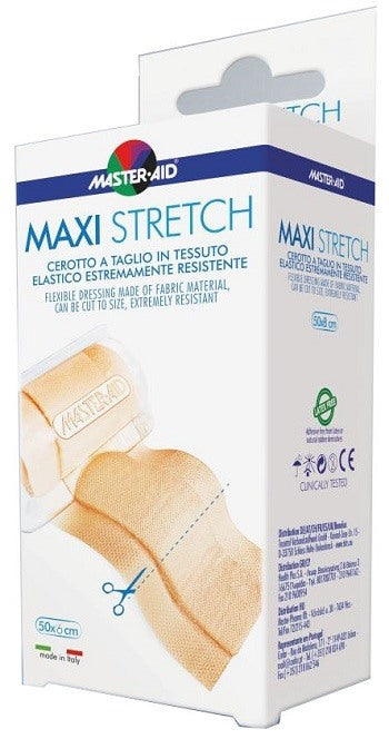 pietrasanta master aid stretch cerotto a taglio in tessuto elastico resistente 50 x 6 cm master aid ean 8032956140099