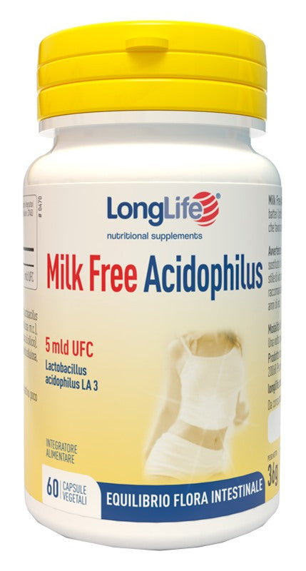 longlife longlife milk free acidophilus 60 capsule vegetali long life ean 8054521001604