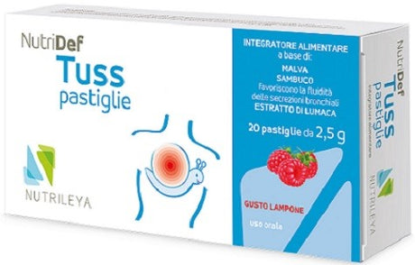 nutrileya nutridef tuss 20 pastiglie lampone nutridef ean 8055728150232