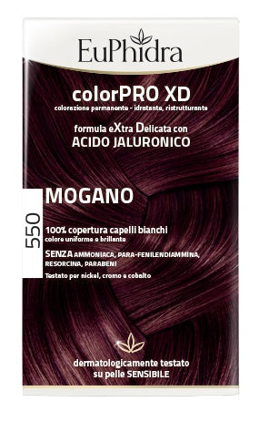 zeta farmaceutici euphidra colorpro xd 550 mogano gel colorante capelli in flacone attivante balsamo guanti euphidra ean 8056772632453