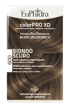 zeta farmaceutici euphidra colorpro xd 600 biondo scuro gel colorante capelli in flacone attivante balsamo guanti euphidra ean 8056772632460