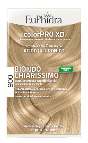 zeta farmaceutici euphidra colorpro xd 900 biondo chiarissimo gel colorante capelli in flacone attivante balsamo guanti euphidra ean 8056772632552