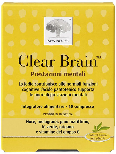 new nordic clear brain 60 compresse new nordic ean 5021807392001
