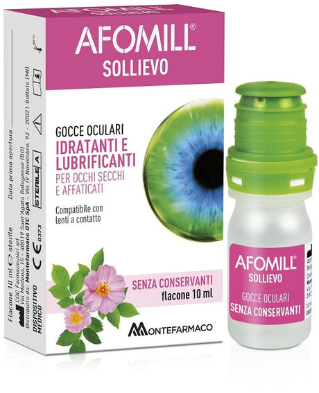 montefarmaco afomill sollievo gocce oculari sollievo occhi 10 ml afomill ean 8058363613797
