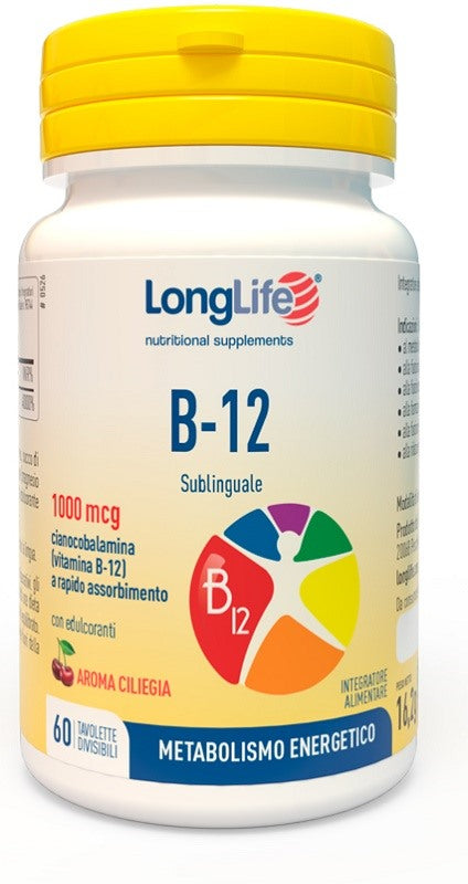longlife longlife b12 1000 mcg 60 tavolette long life ean 8054521009990