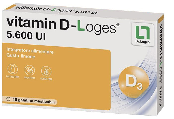 biofarmex vitamin d loges 15 gelatine masticabili gusto limone biofarmex