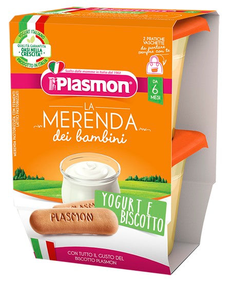 plasmon heinz italia plasmon la merenda dei bambini sapore di natura yogurt biscotto asettico 2 x 120 g plasmon ean 8001040199022