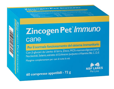 nbf lanes vet zincogen pet immuno 60 compresse ean 8056590989845