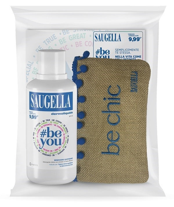 meda pharma spa saugella bundle promo pochette 23 be you 1 dermoliquido 500 ml pochette con prodotti omaggio saugella