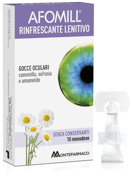 montefarmaco afomill rinfrescante senza conservanti 10 fiale da 05 ml afomill ean 8058363614664