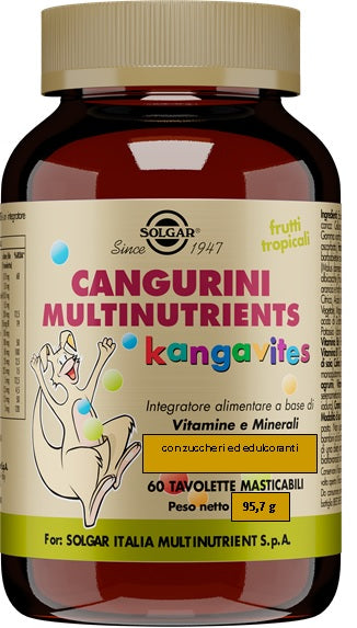 solgar it multinutrient cangurini multinutrients frutti tropicali 60 tavolette solgar ean 0033984011694