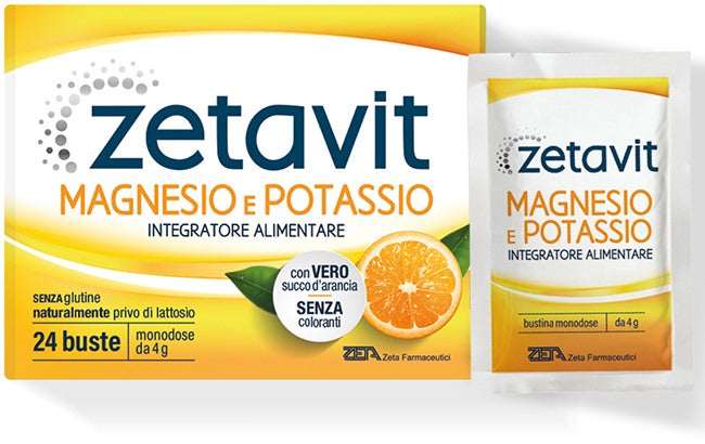 zeta farmaceutici zetavit magnesio potassio 24 bustine da 4 g zetavit ean 8056772635751