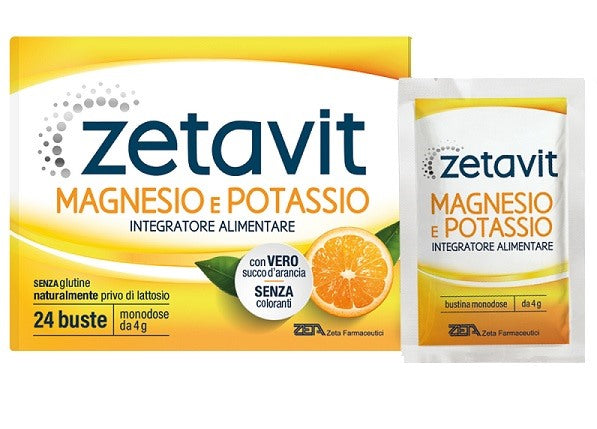 zeta farmaceutici zetavit magnesio potassio senza zucchero 24 bustine da 6 g zetavit ean 8056772635768