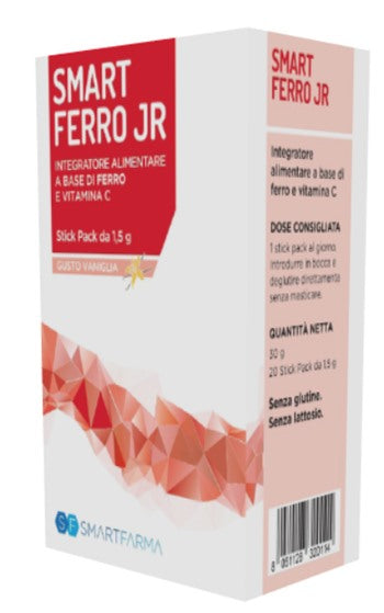 smartfarma smart ferro jr 20 stick pack gusto vaniglia smart farma ean 8051128320114