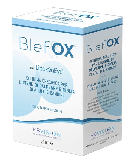 fb vision blefox schiuma specifica per igiene palpebre e ciglia 50 ml con erogatore 60 dischetti fb vision