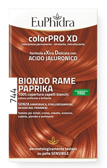 zeta farmaceutici euphidra colorpro gel colorante capelli xd 744 paprika 50 ml in flacone attivante balsamo guanti euphidra ean 8056772635812