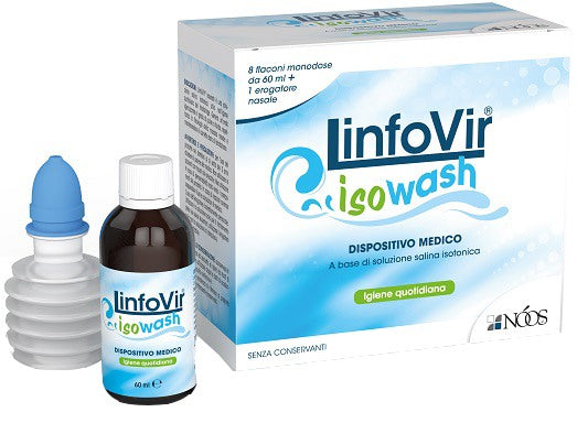 noos soluzione salina isotonica linfovir isowash 8 flaconi da 60 ml noos ean 8052107200144