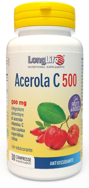 longlife longlife acerola c500 frutti di bosco 30 compresse long life ean 8054521004001