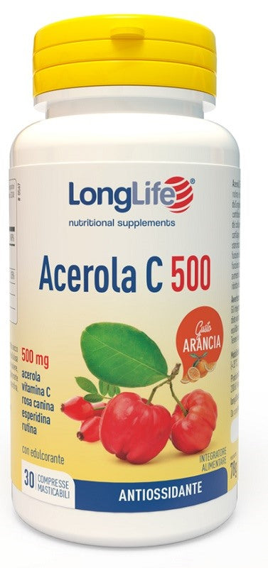 longlife longlife acerola c500 arancia 30 compresse long life ean 8054521003981