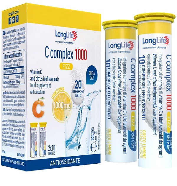 longlife longlife c complex 1000 fizz 20 compresse effervescenti long life ean 8054521004209