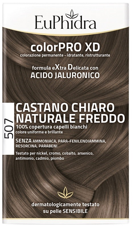 zeta farmaceutici euphidra colorpro xd 507 castano chiaro naturale f colore attivante balsamo cuffia guanti euphidra ean 8056772637328