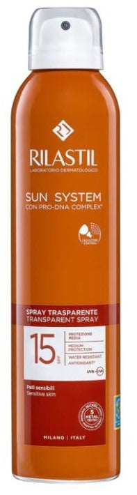 ganassini cosmetic rilastil sun system transparent spray spf15 200 ml rilastil ean 8050444859445