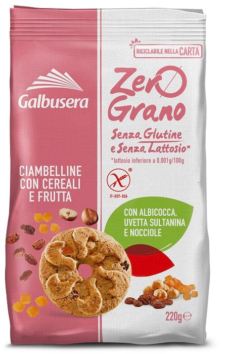 galbusera zerograno frollini cereali frutta 220 g zerograno ean 8002190006703