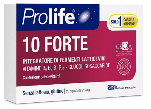 zeta farmaceutici prolife 10 forte 20 capsule prolife ean 8054110372979