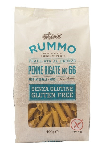 rarifarm rummo penne rigate n66 di riso integrale e mais 400 g rummo ean 8008343880664