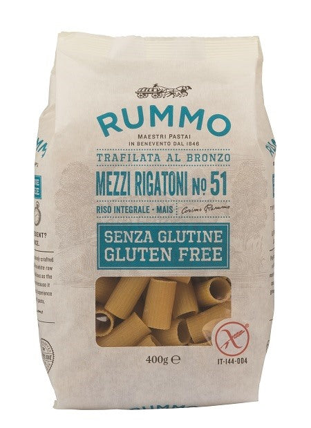 rummo rummo mezzi rigatoni n51 di riso integrale e mais 400 g rummo ean 8008343880510