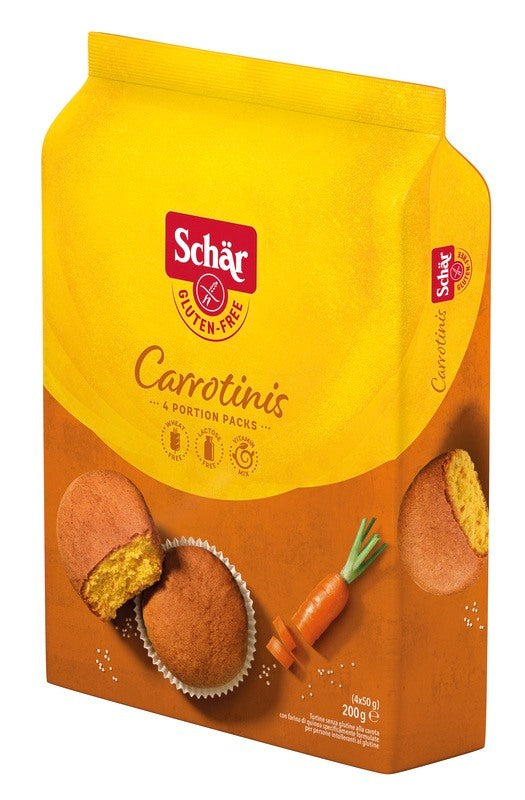 schar uno schar carrotinis tortine alla carota 4 porzioni da 50 g schar ean 8008698011089