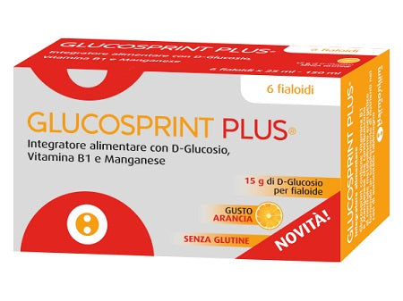 adl gluco glucosprint plus arancia 6 fialoidi da 25 ml glucosprint ean 8055742000247