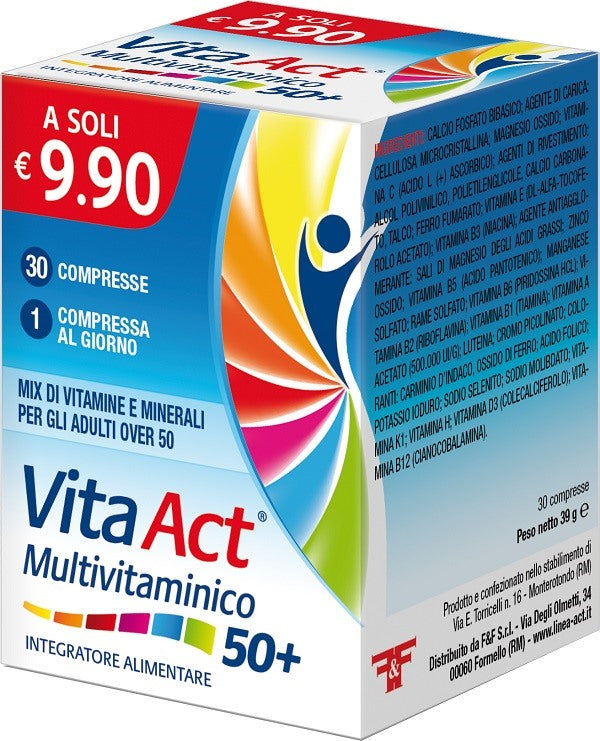 ff vita act multivitaminico 50 30 compresse ff ean 8030936400225