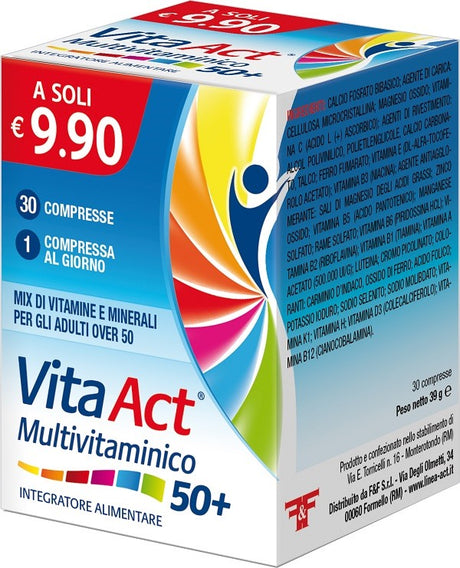 ff vita act multivitaminico 50 30 compresse ff ean 8030936400225