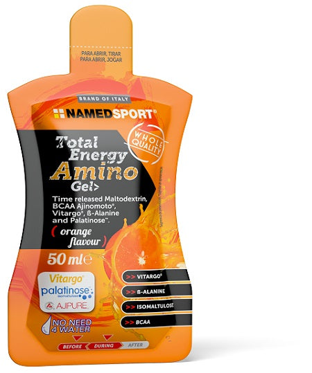 named sport total energy amino gel orange flavour 50 ml named ean 8054956340033