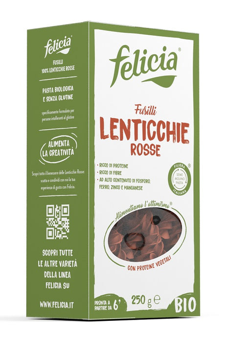 andriani felicia bio fusilli di lenticchie rosse 250 g ean 8032804430488