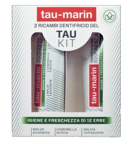 alfasigma chc tau marin dentifricio rinfrescante ricarica tau kit 2x20ml taumarin