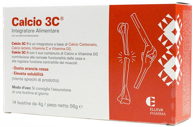 elleva pharma calcio 3c 14 bustine da 4 g ciascuna