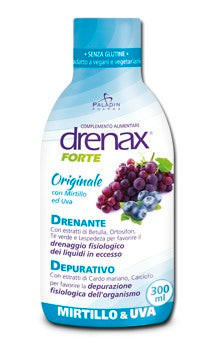 paladin pharma drenax forte originale con mirtillo e uva 300 ml drenax ean 8052049550864