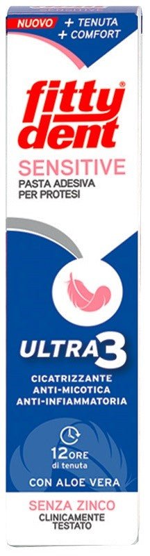 ideco fittydent sensitive pasta adesiva con aloe vera 40 g fittydent ean 8019029001433