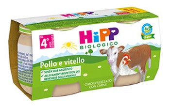 hipp italia srl hipp bio hipp bio omogeneizzato pollo vitello 2x80 g hipp ean 4062300296664